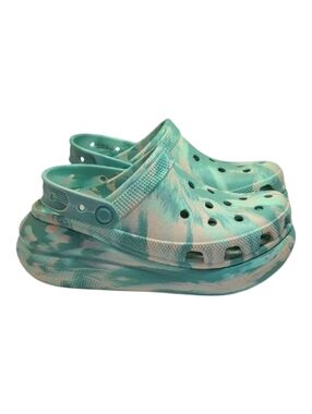 CROCS Classic Crush Marbled Platform Clogs Women's Size 7 Men's Size 5